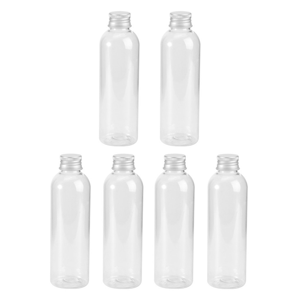 6 Pcs Sample Containers with Lids Clear Hinged Storage Mini Bottles