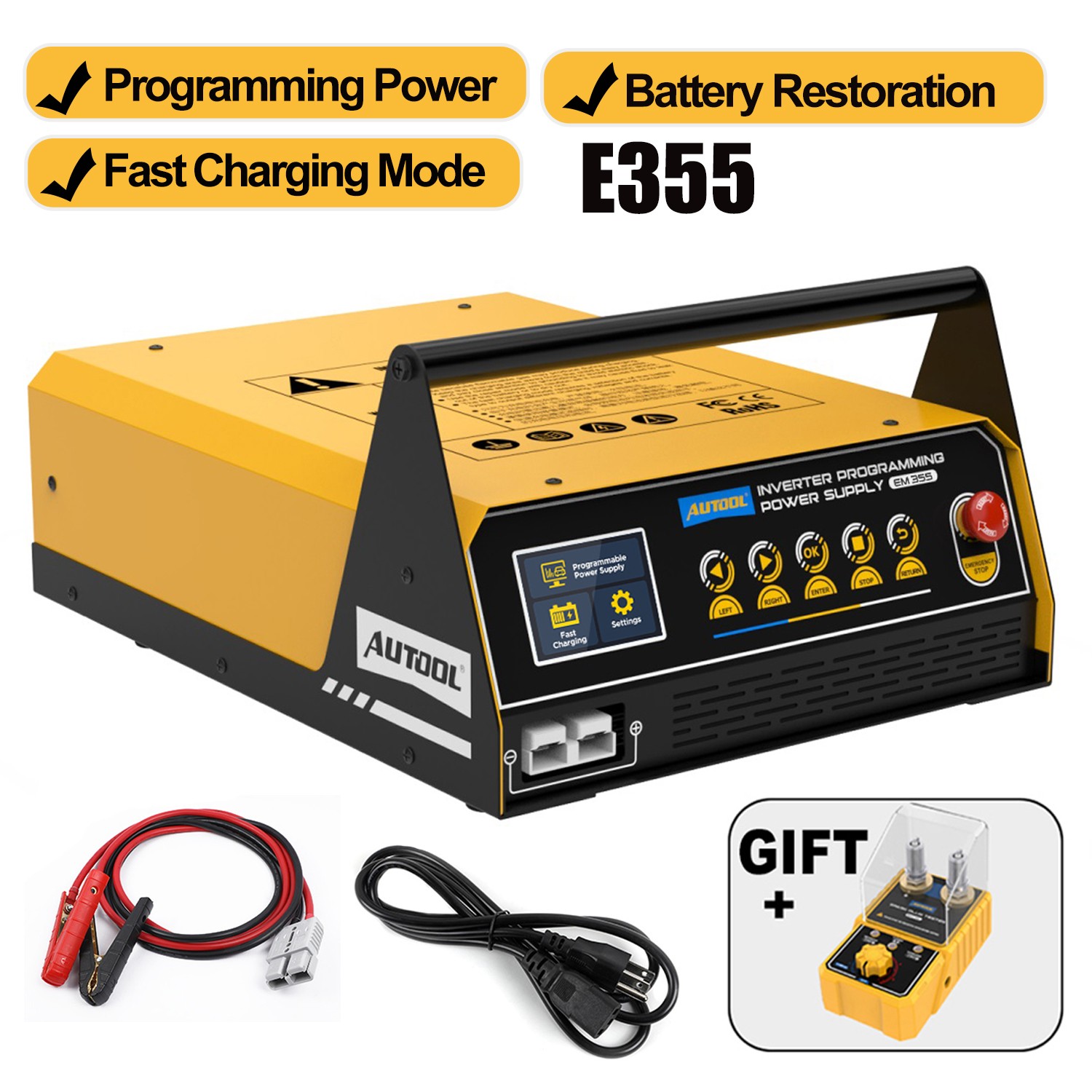 Flash Reprogramming Power Supply 120A Car Battery Charger Adjustable Voltage