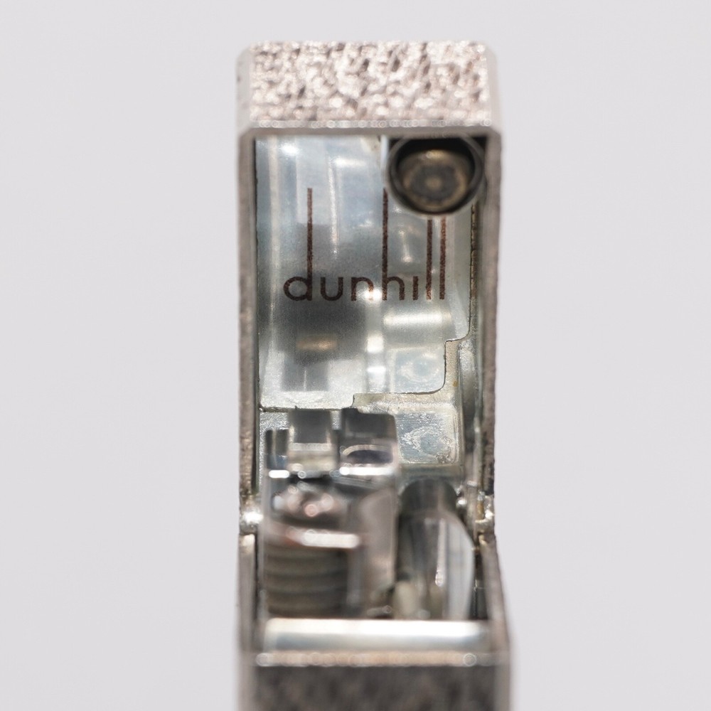 Dunhill Lighter Silver Sand Pattern-Ultrasonically Cleaned_Working