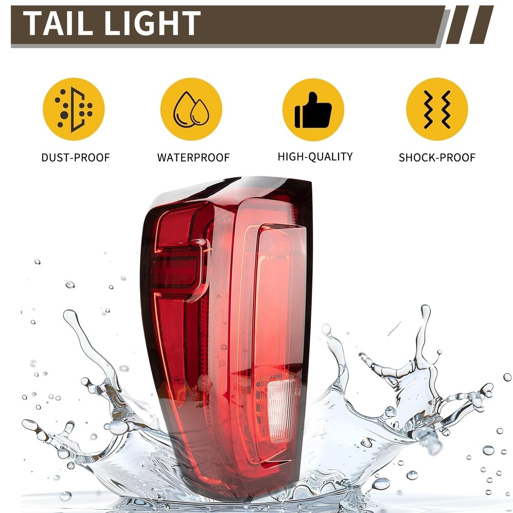 Tail Light Assembly Compatible With 2019-2024 GMC LED Type Left Driver Side