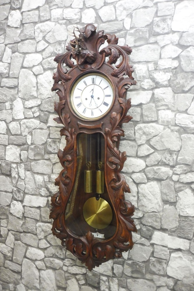 Antique German Wall Clock Black Forest Schwarzwalder Clock Regulator