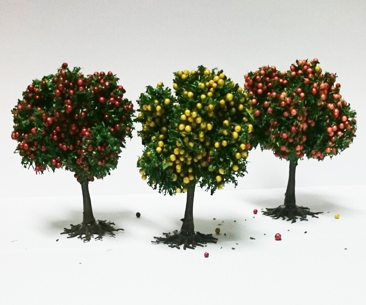 3 FRUIT TREES 6 CM - Artisan32 - 05817