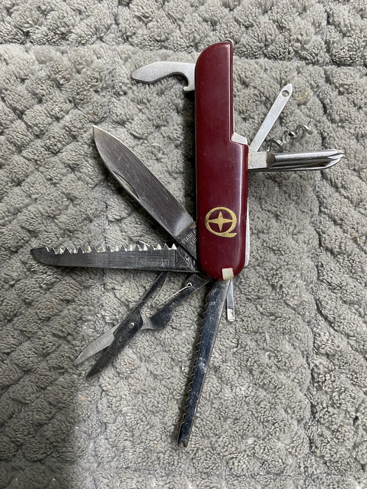 multifunction red cross Survival camping folding knive