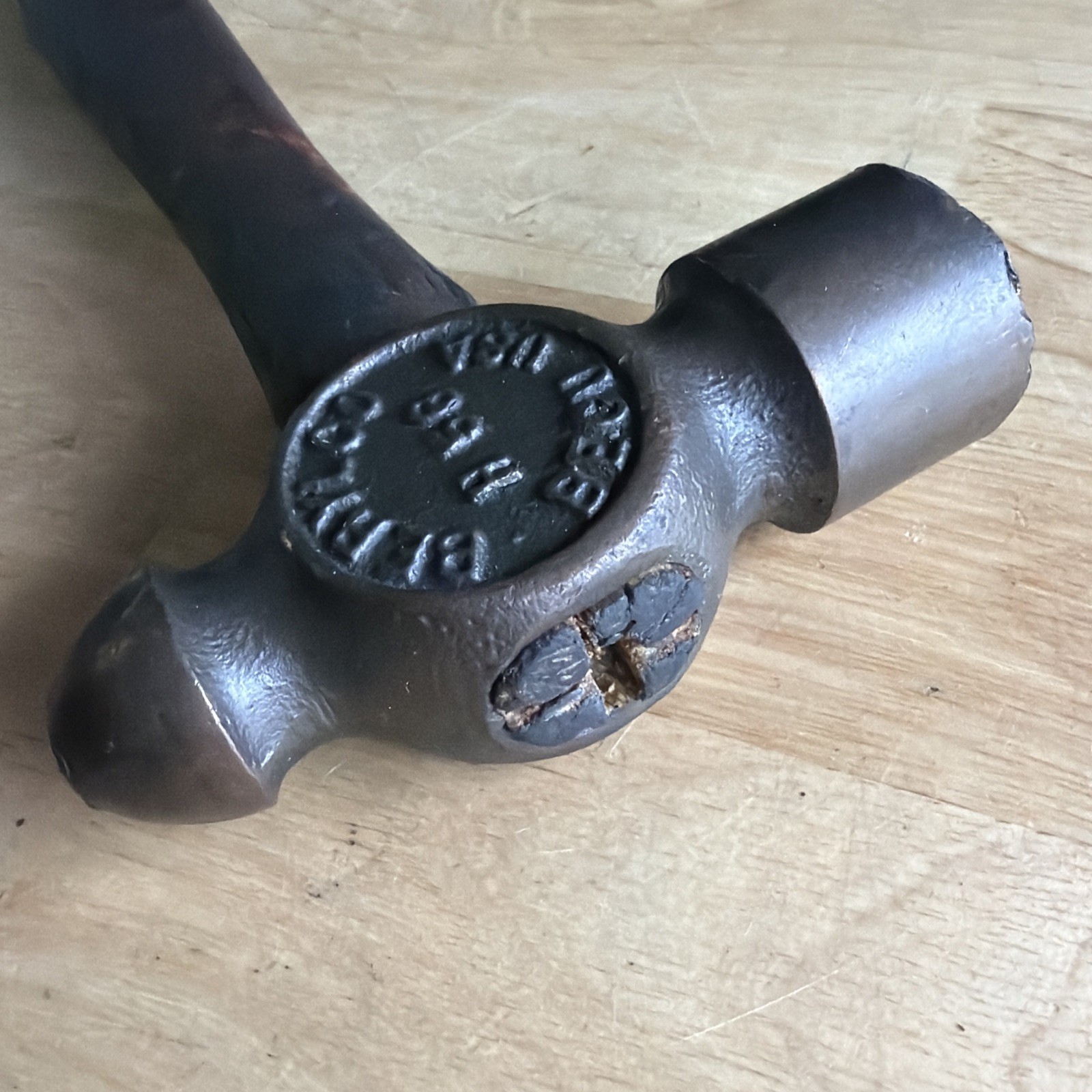 Berylco Non Sparking Ball Peen Hammer 24 oz Ounce H56 Made in USA READ!