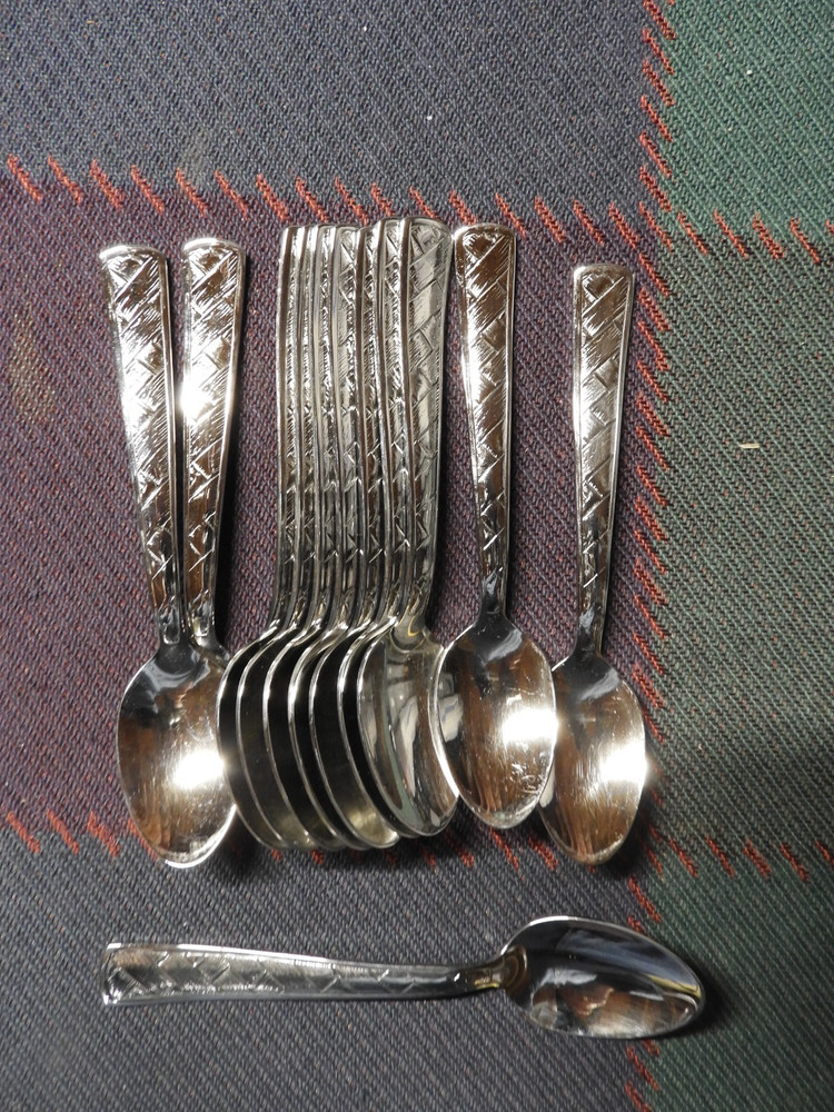 12 Liberty Tabletop - Weave Pattern - Teaspoons, NEW 2nd