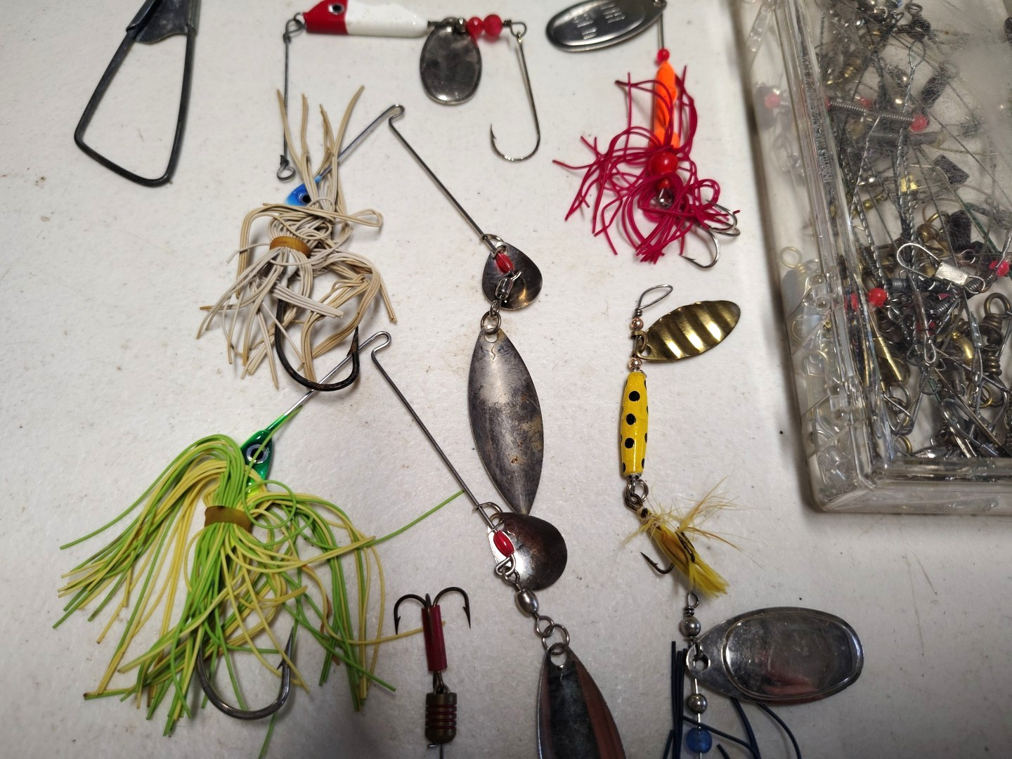 Fishing Supply Lot - Spinners, Line, Hooks, Bobbers, & More, New & Used (#2)