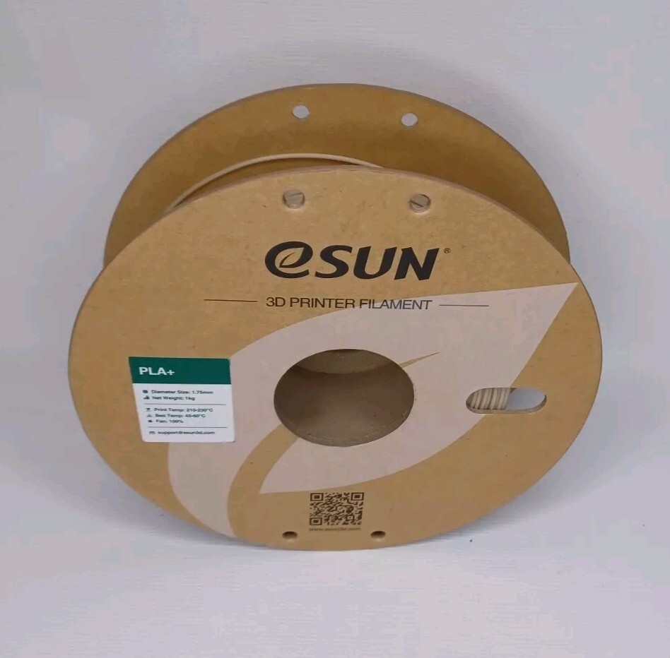 Partial Spool 3D Printer Filament PLA+ 1.75mm Bone White
