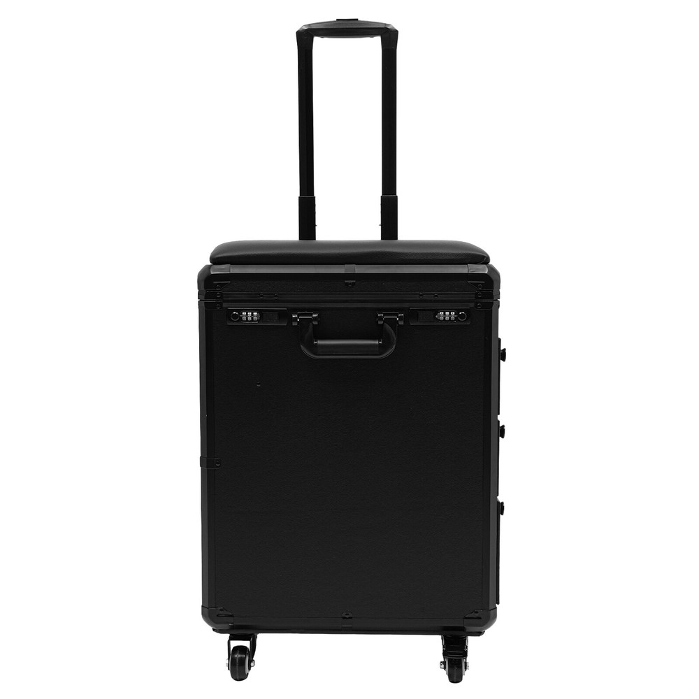 Rolling Makeup Case with Combination Lock Makeup Case with 4 Universal Wheels