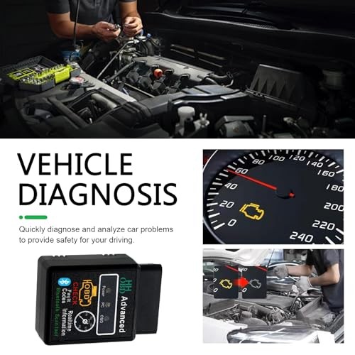 Car OBD2 Bluetooth Diagnostic Tool, Wireless Reset and Clear Fault Codes
