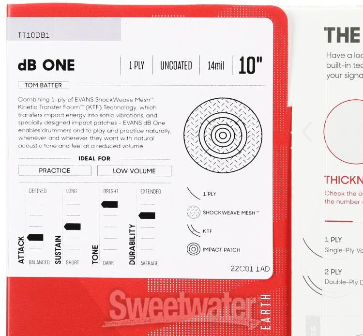 Evans dB One Low Volume Drumhead - 10-inch