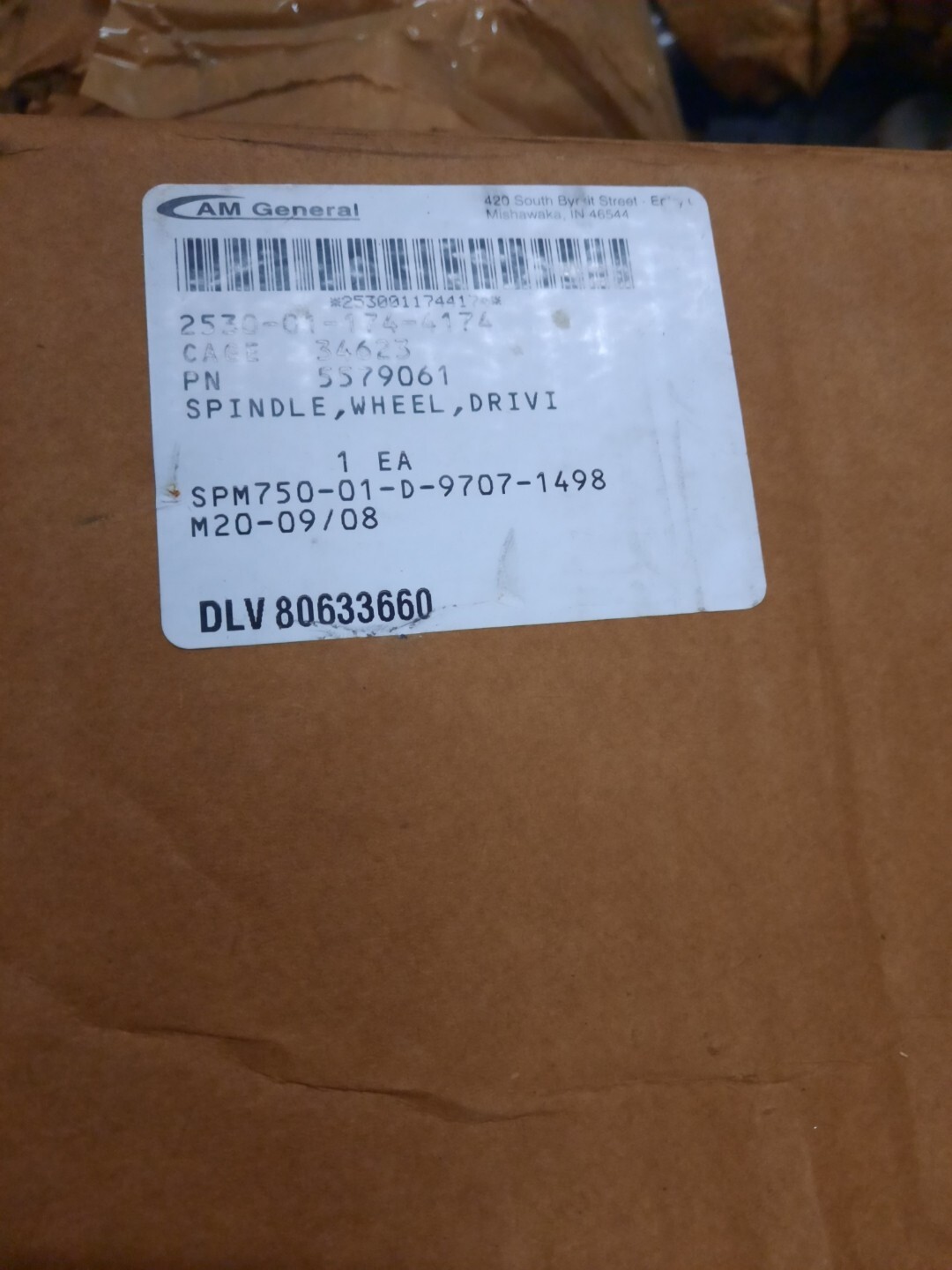 NOS SPINDLE No CTIS - KNUCKLE Military Humvee M998 5579061 Axle Wheel