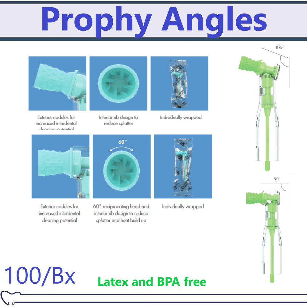 Dental Prophy Angles Soft Cup Regular Cup Classic 90° Head Prophy Angle, 100/Bx
