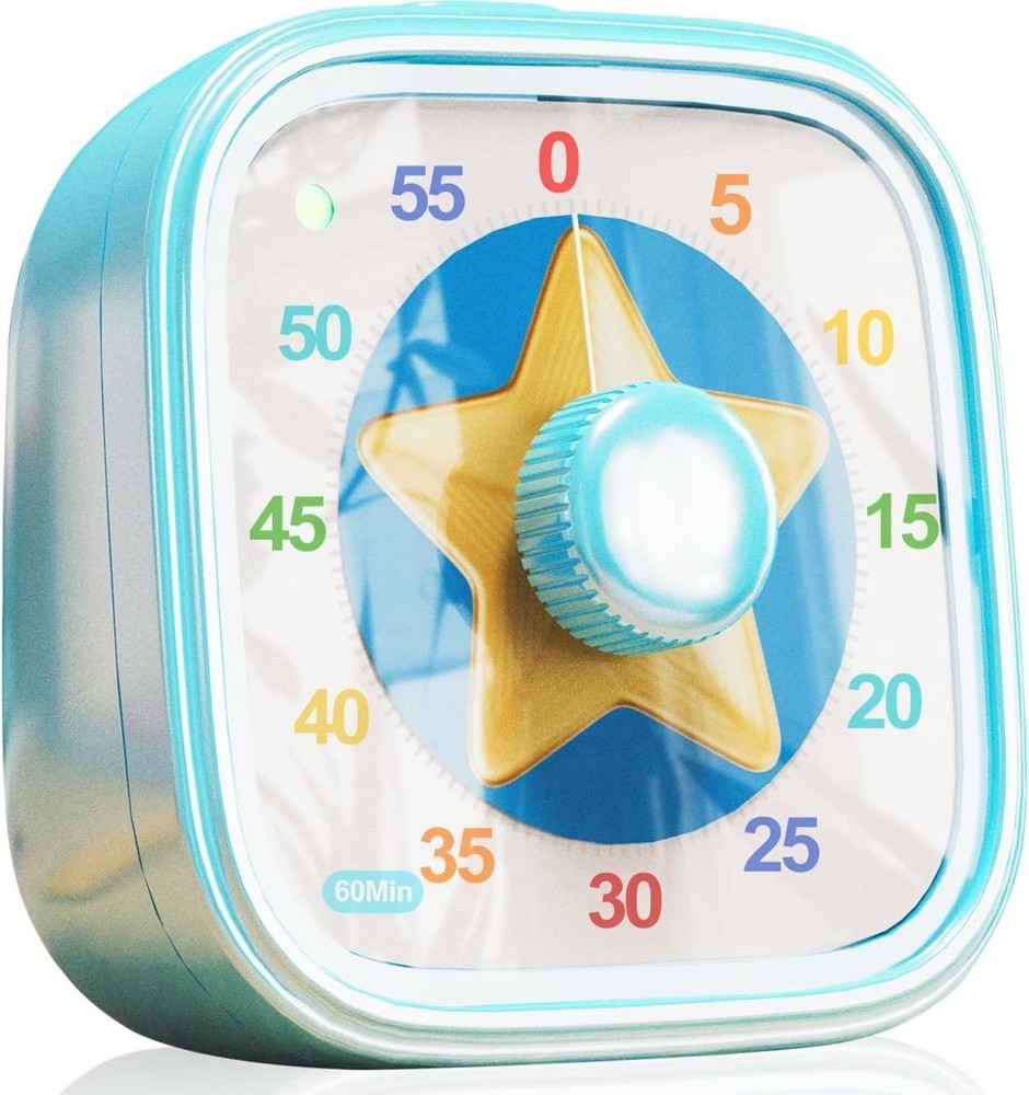 Visual Timer for Kids, 60 Minute Countdown Kitchen Timer for Cooking, Time Manag