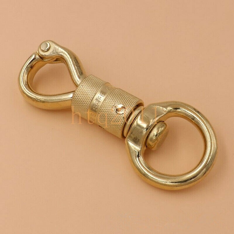 Creative Solid Brass Keychain Large Dog Buckle EDC Multi Tool Hook Car Keychain