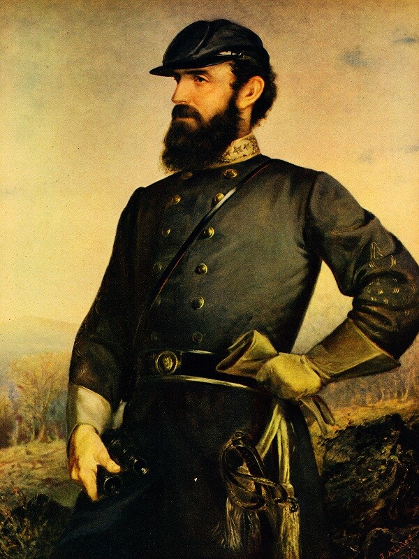 General Stonewall Jackson NEW Metal Sign: Classic Civil War Pose w/ Binoculars