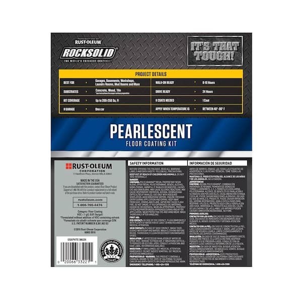 Rust-Oleum 306328 RockSolid 128 Fl Oz Smoky Blue Pearlescent Floor Coating Kit
