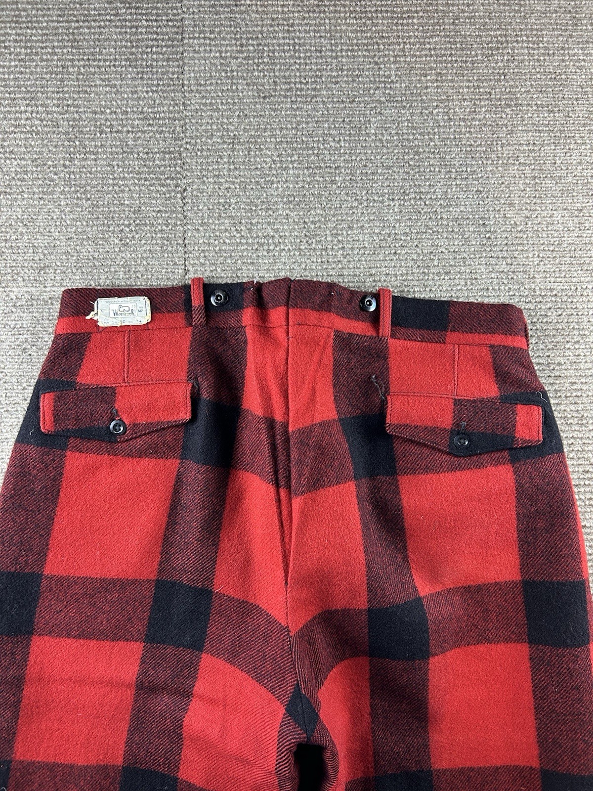 Vintage Woolrich Jacket Mens 40 Buffalo Plaid Mackinaw Wool Hunting & Pants NWT