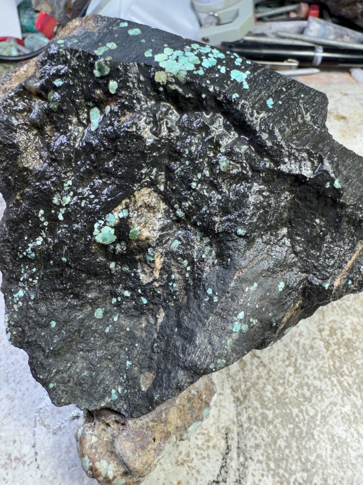 Natural Hubei turquoise polychrome multi color