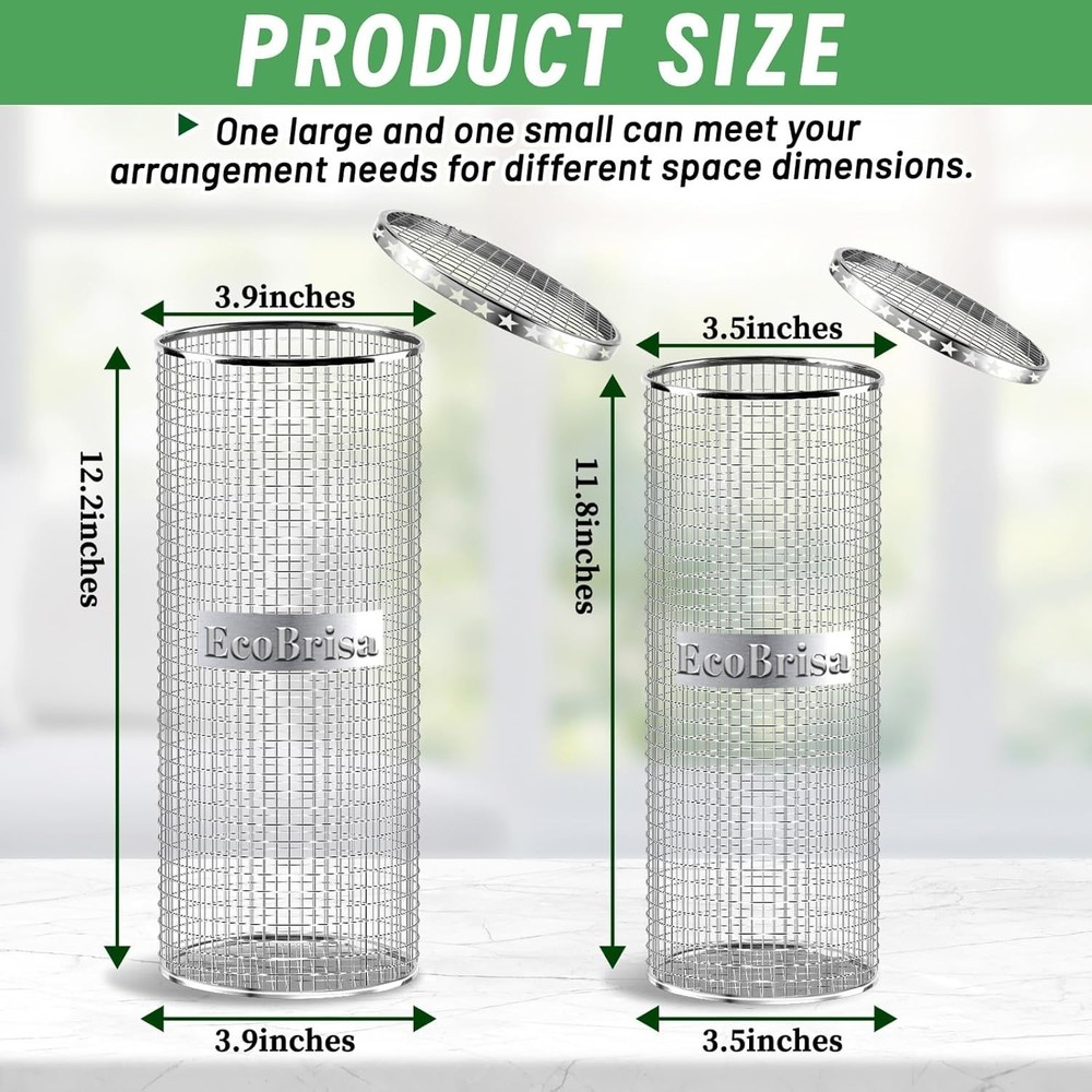 2-Pack Underground Worm Composting Bins – Compact Metal Design for Efficiency