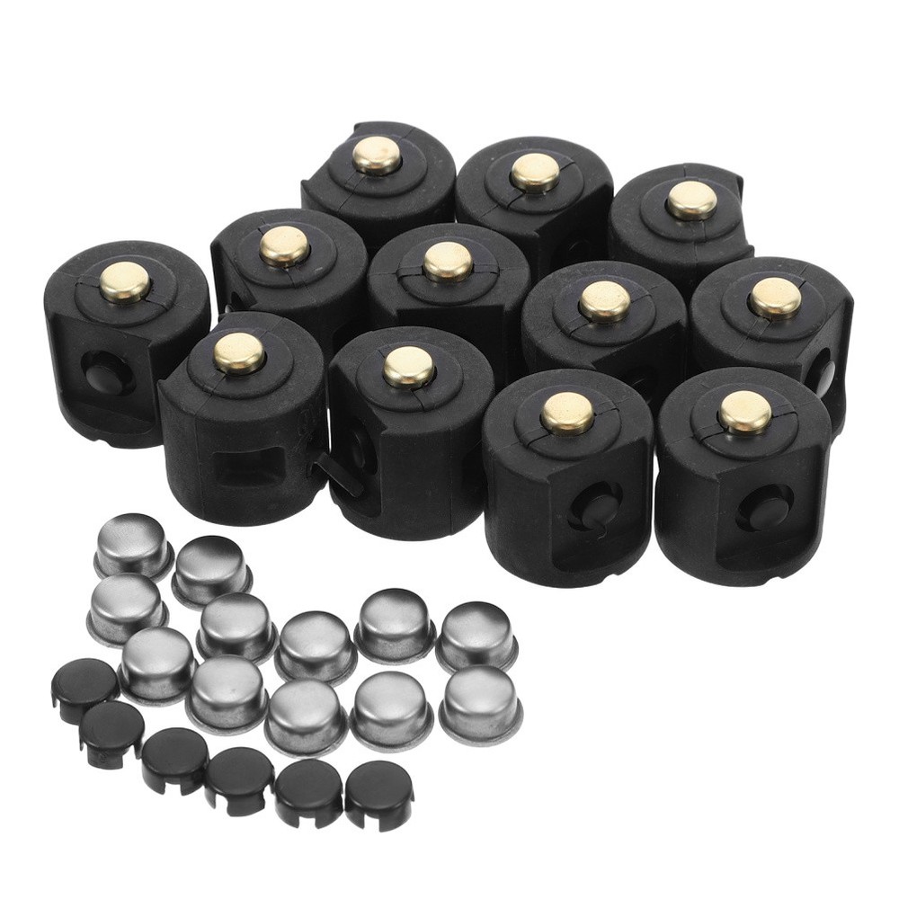 12 Sets Flashlight Hat Button Switch Waterproof End Cap Soft Cover