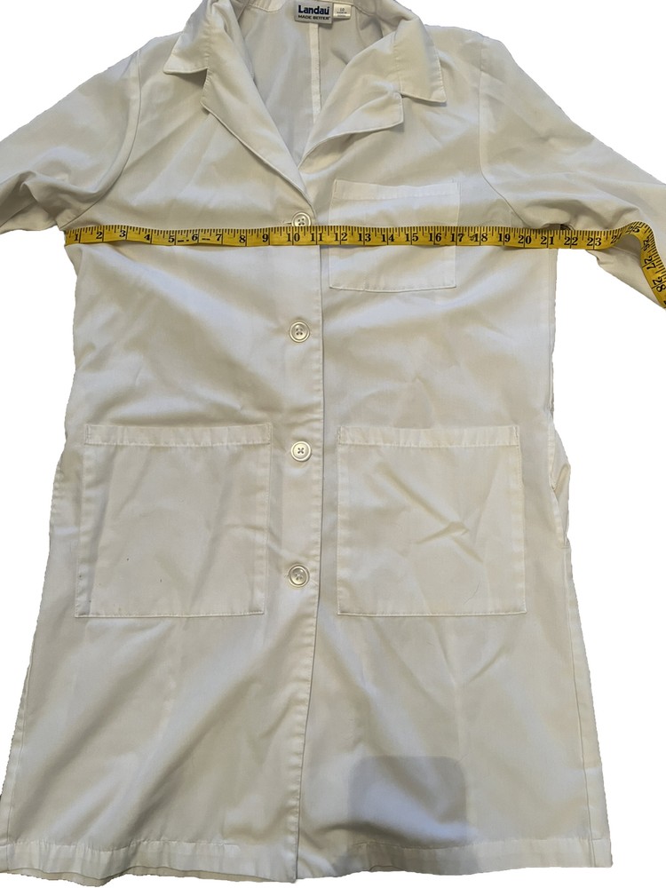 Women’s White Lab Coat Size 10 Button