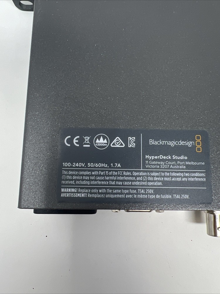 Blackmagic Design HyperDeck Studio 2