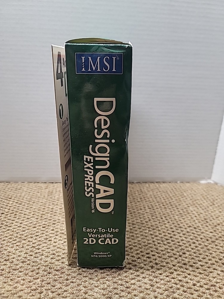 New Sealed Design CAD Express Version 16 DesignCAD PC Computer Software Big Box