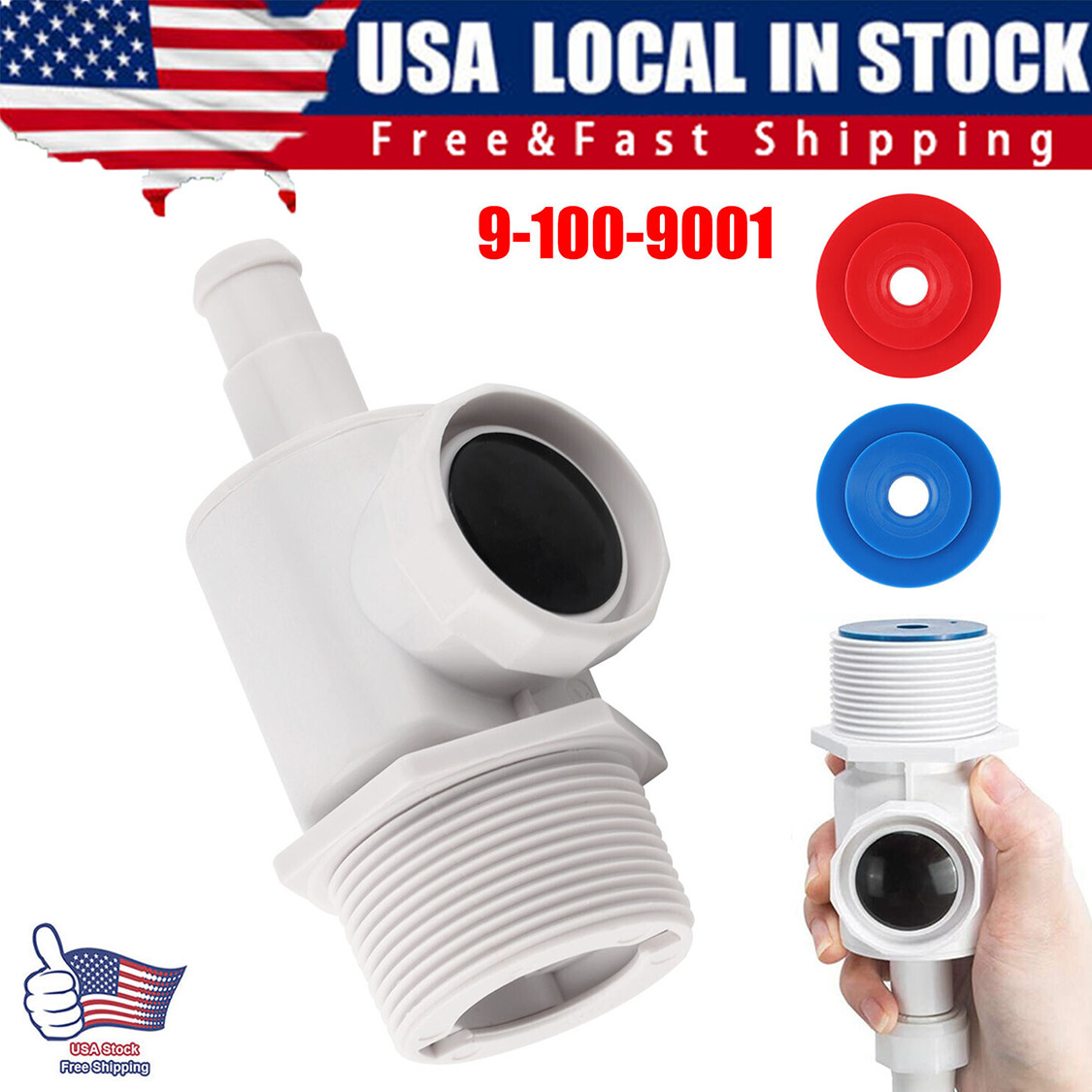 Universal Wall Fitting UWF Connector 9-100-9001 For Polaris 280/380 Pool Cleaner