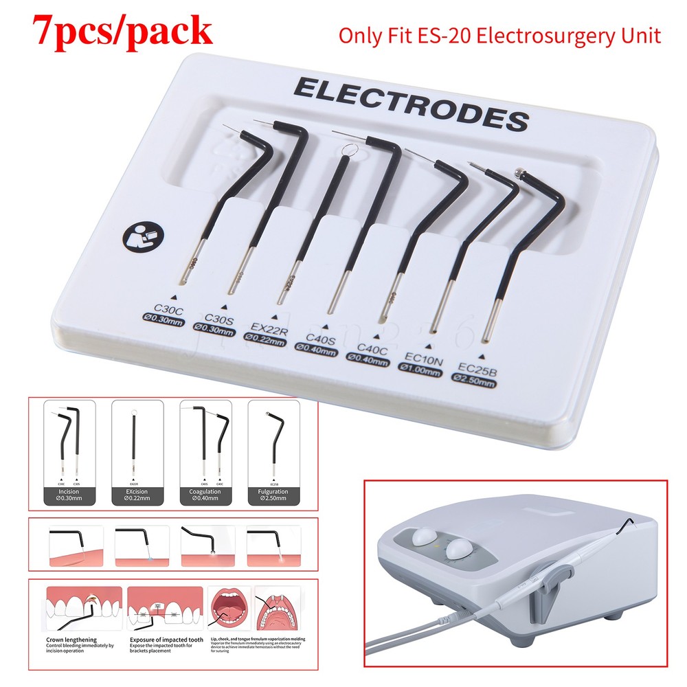 7 PCS SET ES-20 Electrosurgery Electrode Tips