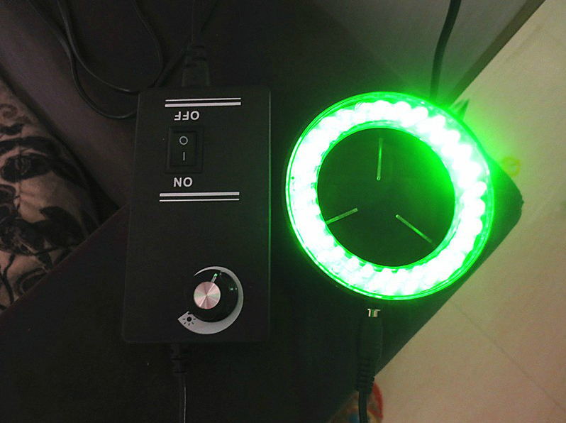 60mm Inner Diameter LED Ring Lamp Different Color Stereo Microscope Light Source