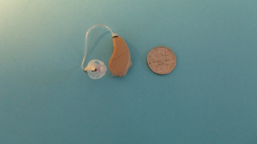 Mini DIGITAL RIC HEARING AID LEFT fit SEVERE LOSS PROGRAMMABLE 4 modes