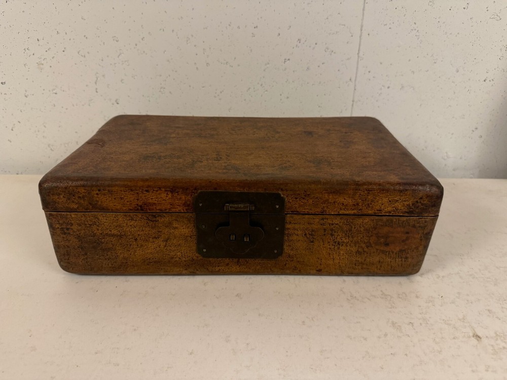 Vintage Possibly Antique Chinese Wood Rectangular Box