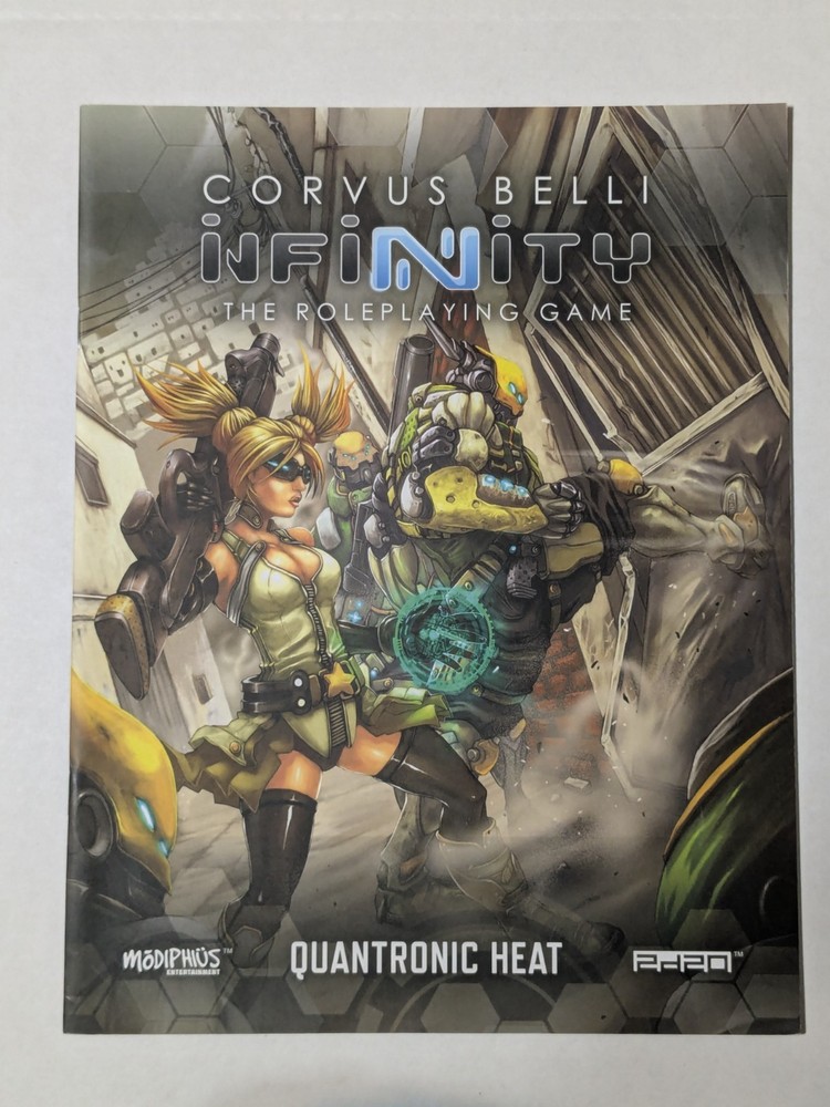 Corvus Belli - Infinity RPG - Quantronic Heat - Modphius - 2d20