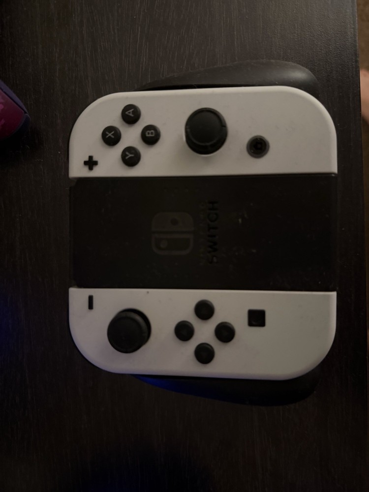 Nintendo Switch OLED Console Bundle with Joy-Con, Straps, Game Cartridges, Case