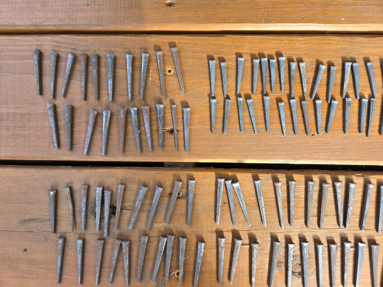 238 Vintage Antique Some Rusty Square Head Nails 197 @ 2" & 41 @ 1 1/2"