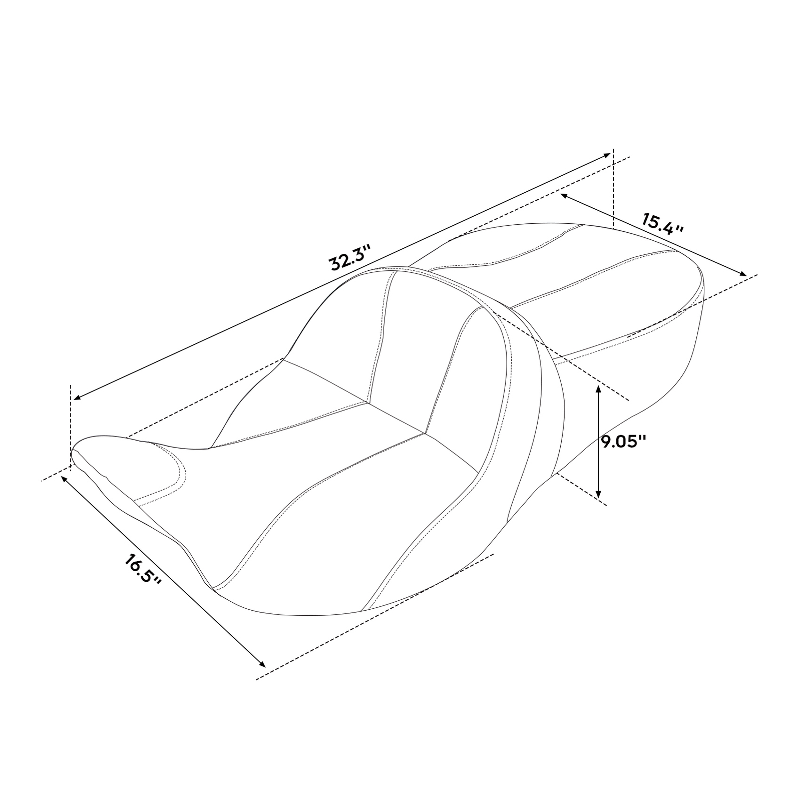 Driver Passenger Seat Fit For Harley Touring Electra Glide Tri Glide 09-23