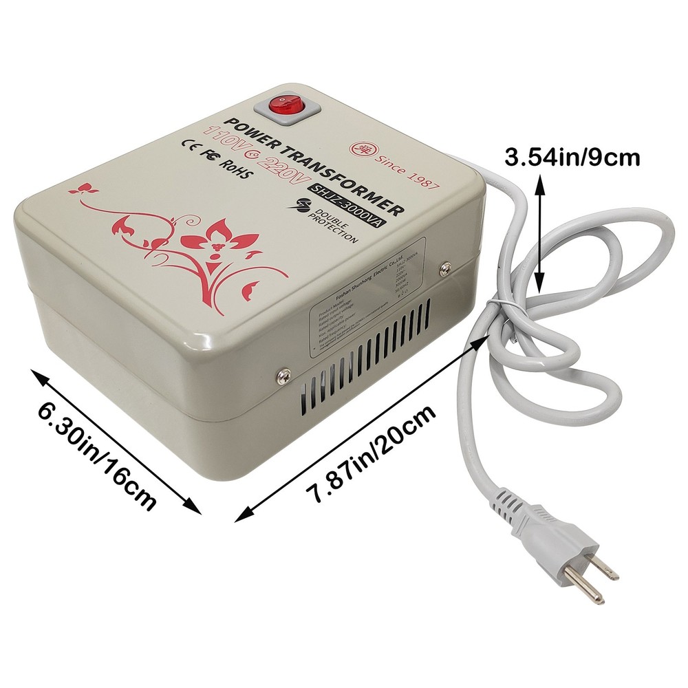 3000VA Power Transformer Adaptor Input 110V Output 220V Voltage Converter