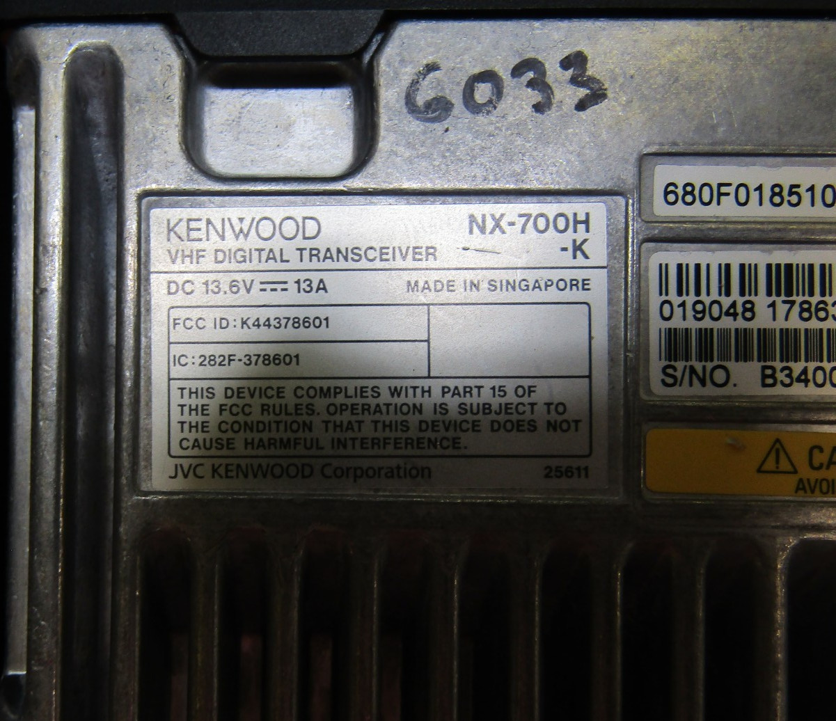 Kenwood NEXEDGE NX-700H-K 136-174 MHz VHF 50 Watt Two Way Radio w Mic NX-700 H K