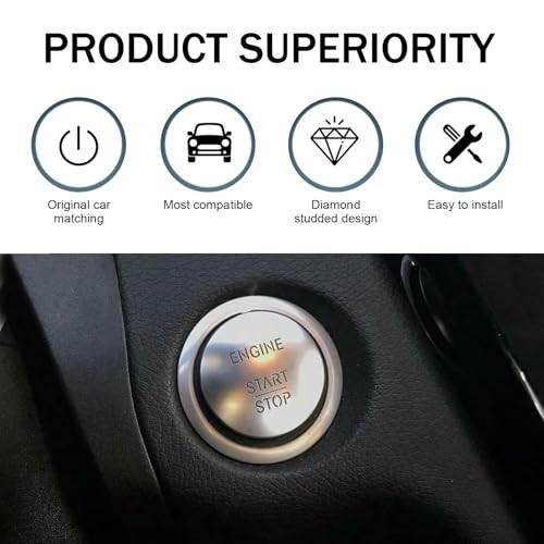 Car Engine Start Stop Button Switch, Push to Start-Stop Button, Ignition