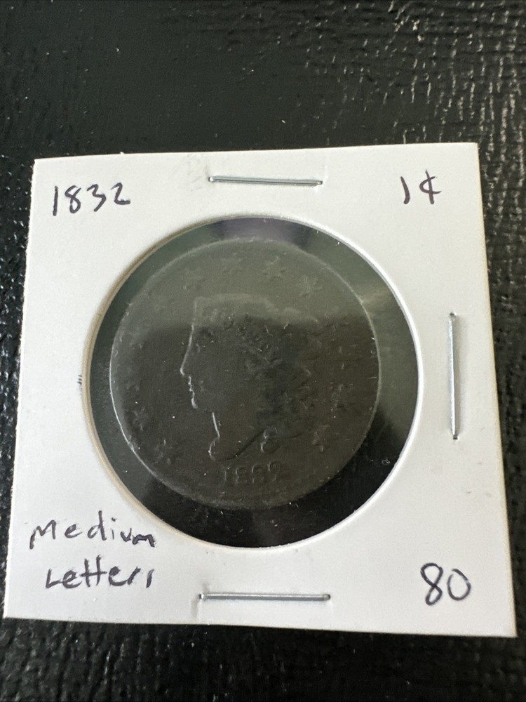 1832 Coronet Head Large Cent, Medium Letters