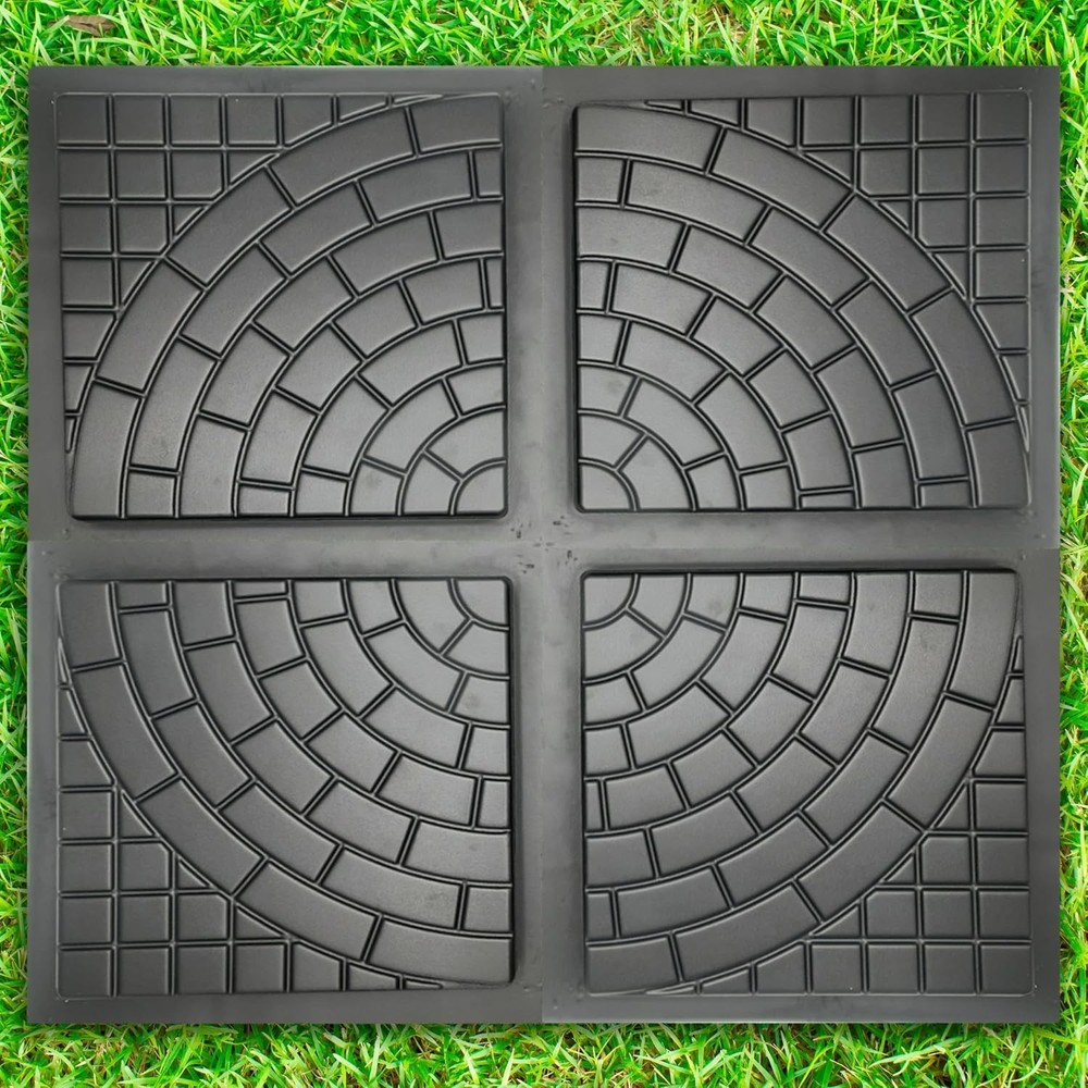 4-Pack Plastic Concrete Molds Pathmaker Paving Walkway Large Cobblestone