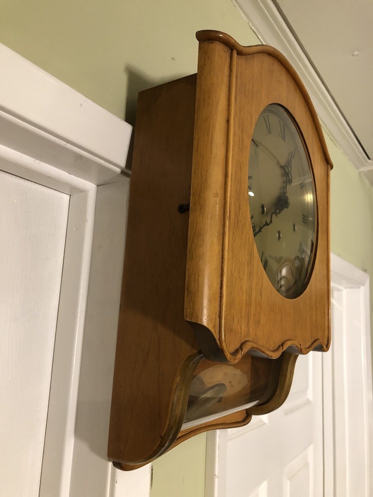 1970s German Heco wall clock /key
