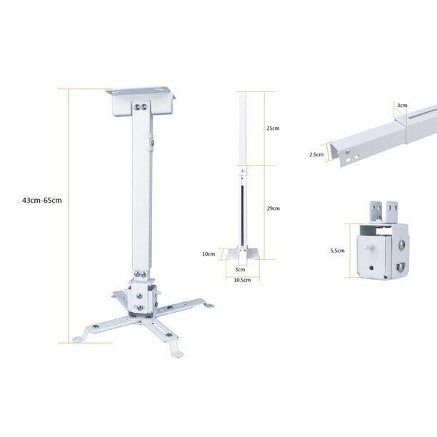 Universal 2 Way Ceiling & Wall Projector Mount; Angle Adjustment; Extendable