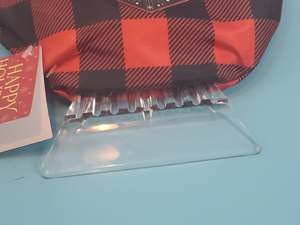 Windshield Ice Snow Scraper Mit Glove Red Plaid Thanks For Making A Difference