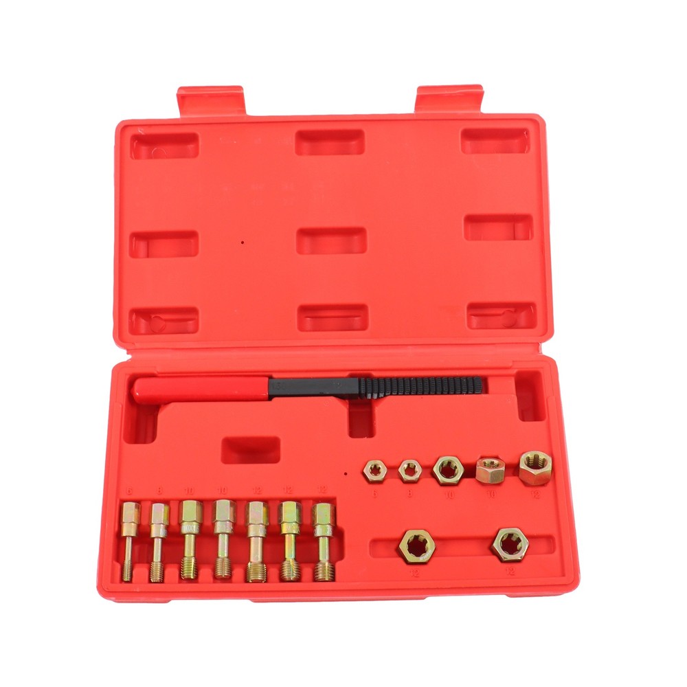 Labwork15pcs Metric Thread Chaser Set M6-M12 Thread Restorer Set