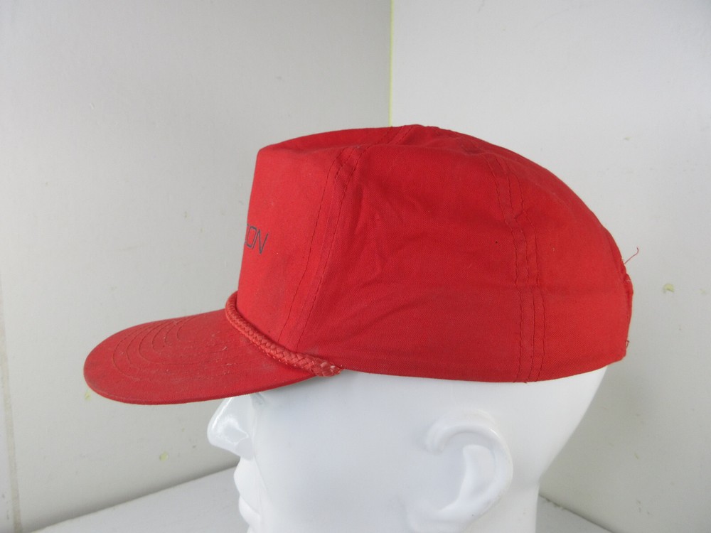 Vintage Ramcon Engineering Contracting Hat Rope Snapback Cap Red Flat Bill