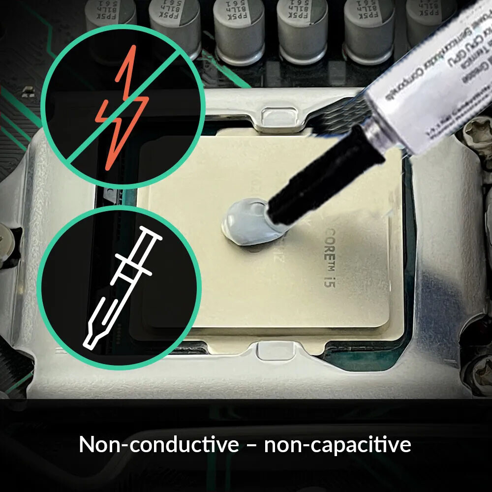 5PCS Gram SILVER COOLING / High Performance Thermal Grease Compound Paste Syring