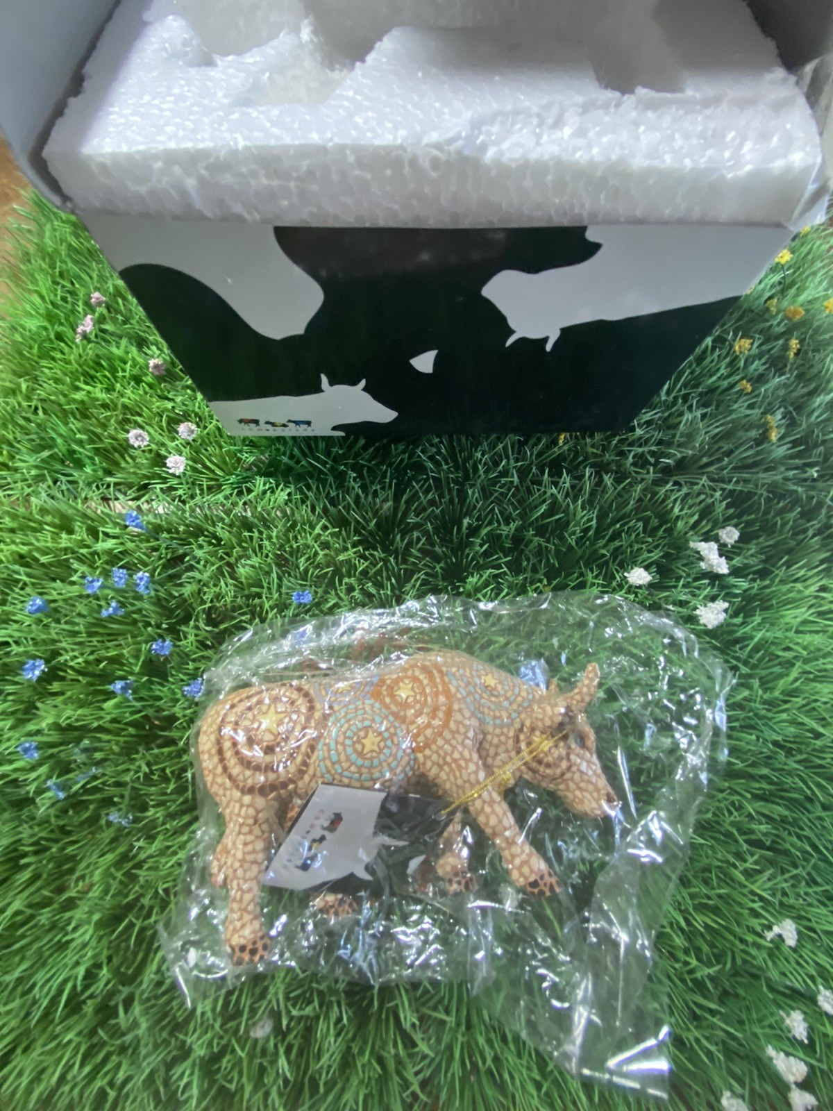 Cow Parade Starry Night In Texas 2002 Complete w/ Box & Tag Item #7255