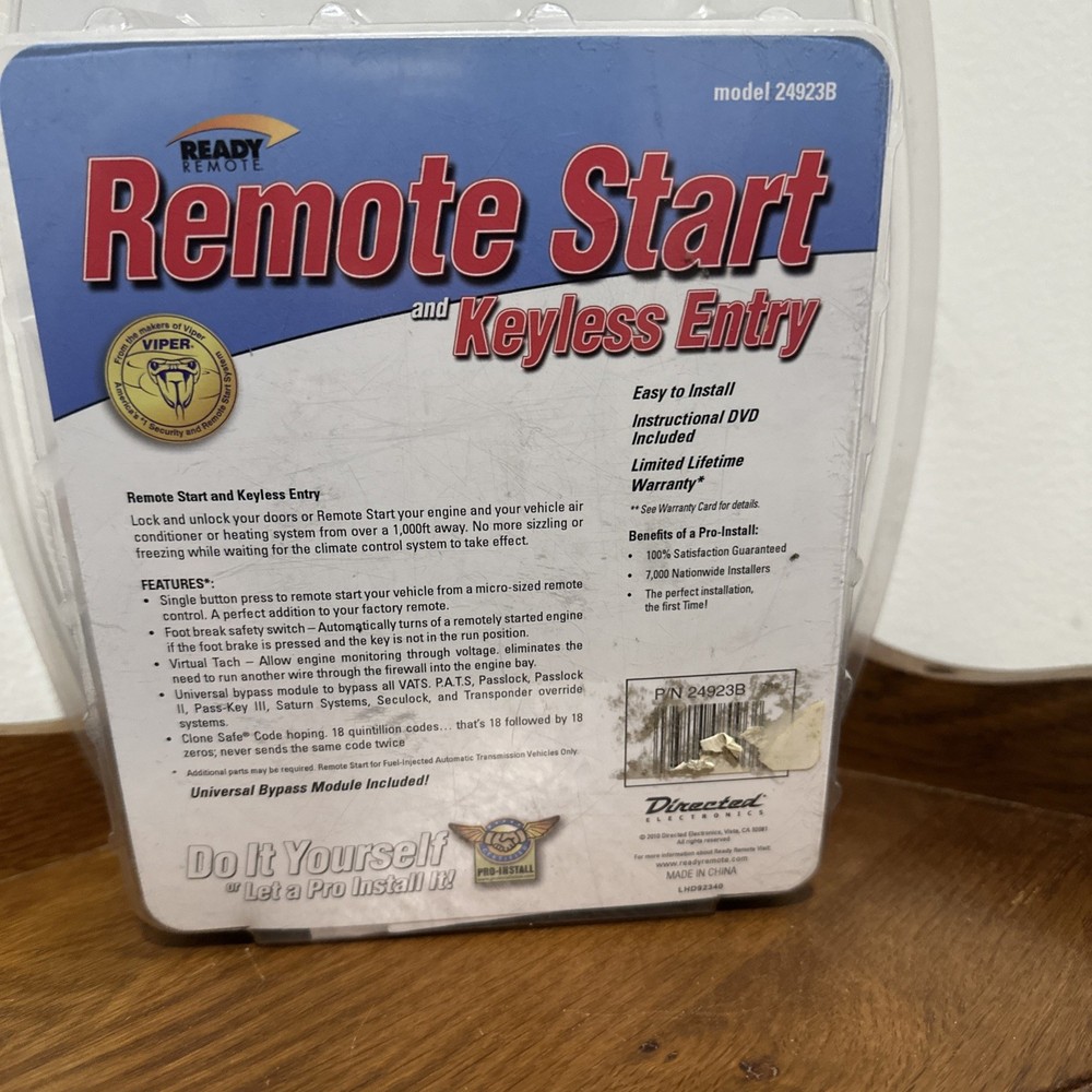 Directed Electronics 24923 Ready Remote Car Auto Start System Keyless Entry