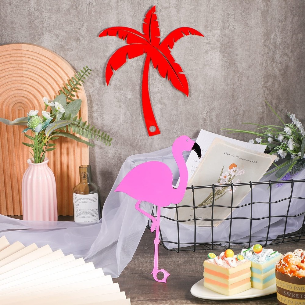 2 Pieces Mailbox Flags Flamingo Coconut Tree Mailbox Replacement Flags for Ro...